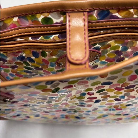 Gianni Bini Vibrant Jelly Bean Tote with Brown Handles - Picture 4 of 6